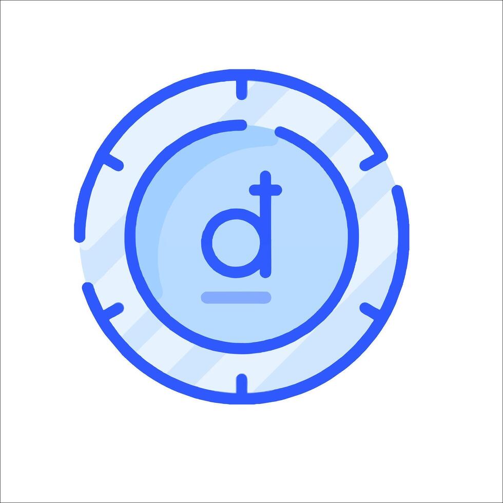 The logo for the cryptocurrency b vector
