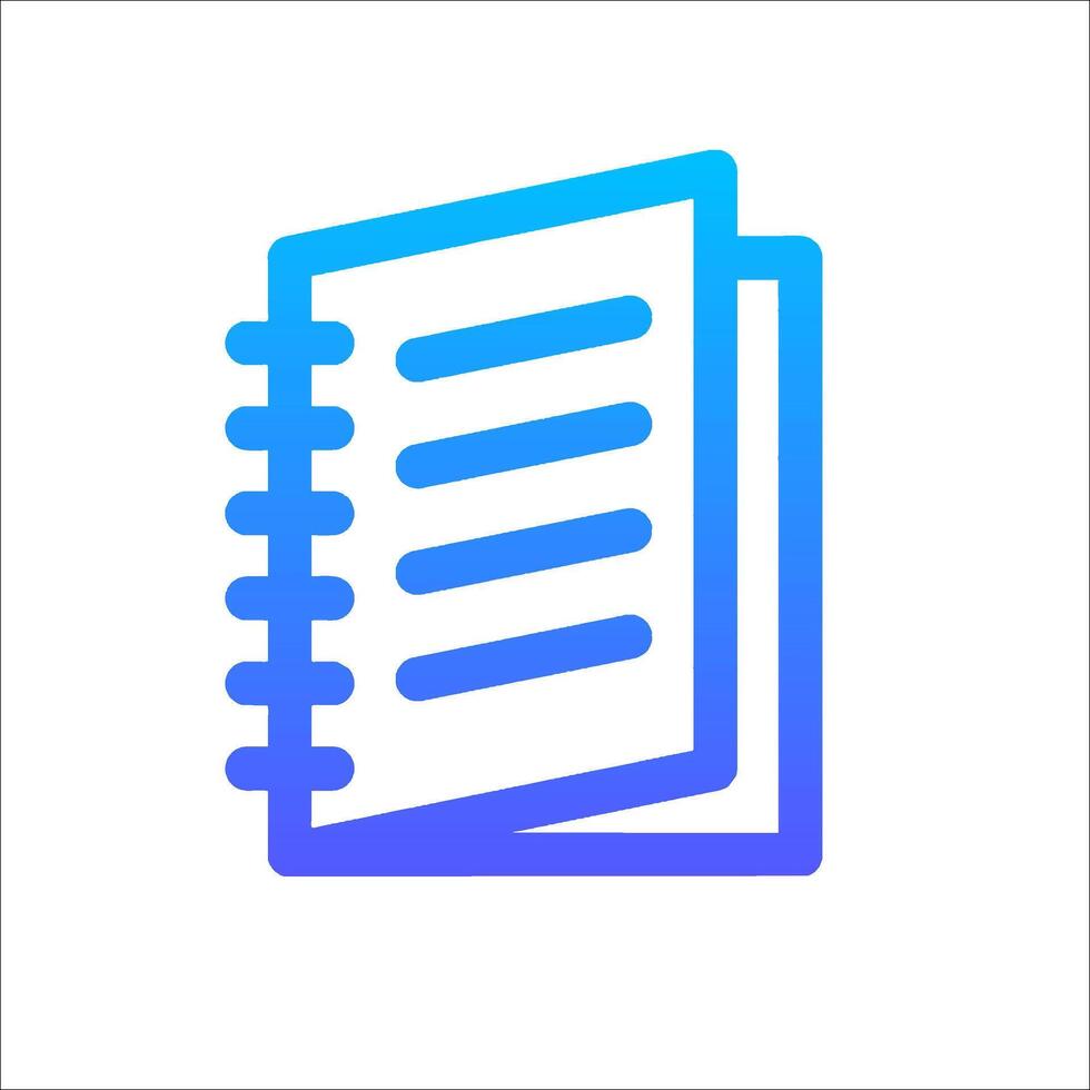 A notebook icon on a white background vector