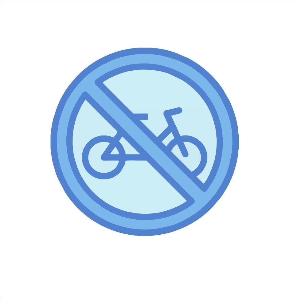 No bike sign illustration vector