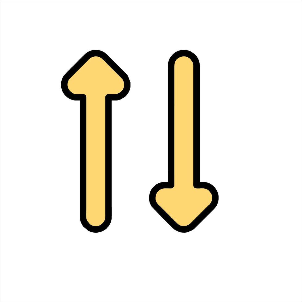 Two arrows pointing in opposite directions vector