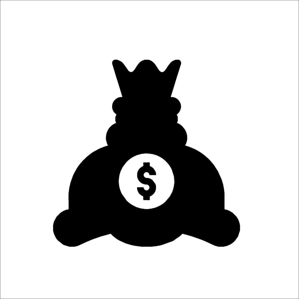 Money bag icon with dollar sign vector