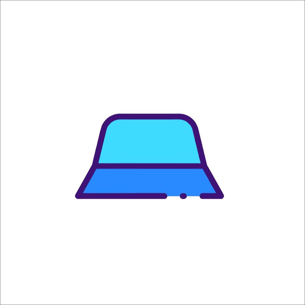 A blue hat icon on a white background vector