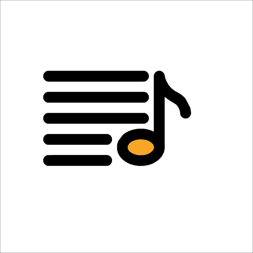 A music note icon with a note and a music note vector