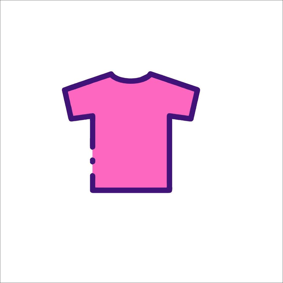 A pink t - shirt icon on a white background vector