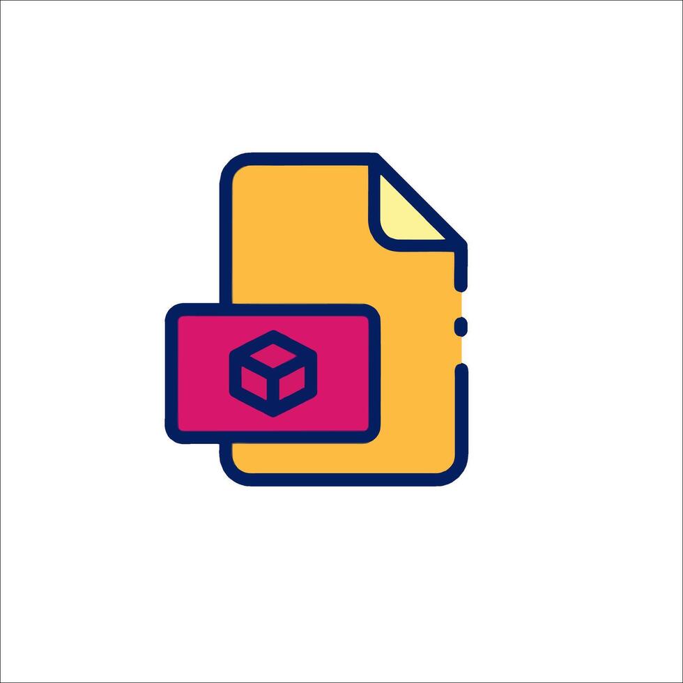 A file folder with a red box on it vector