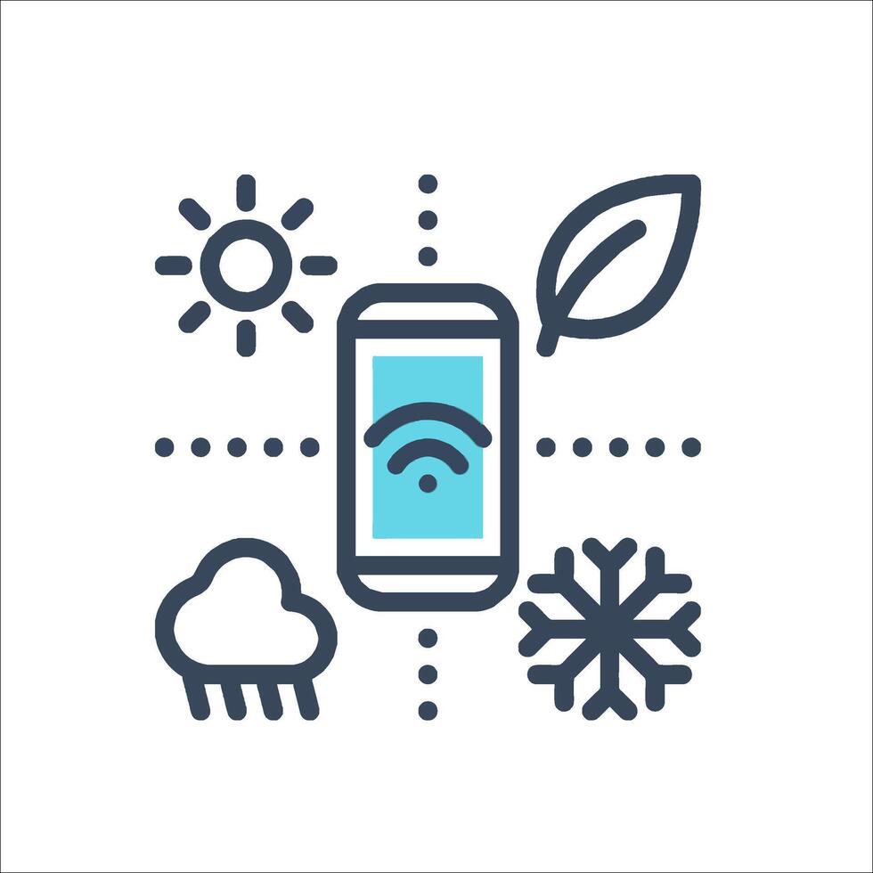 A smartphone with a wifi icon and a cloud vector