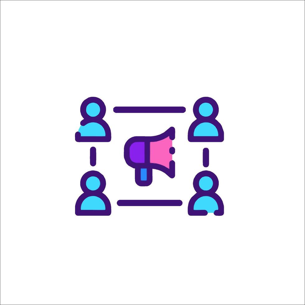 A group of people with a megaphone icon vector