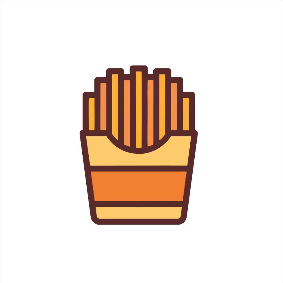 French fries icon illustration vector