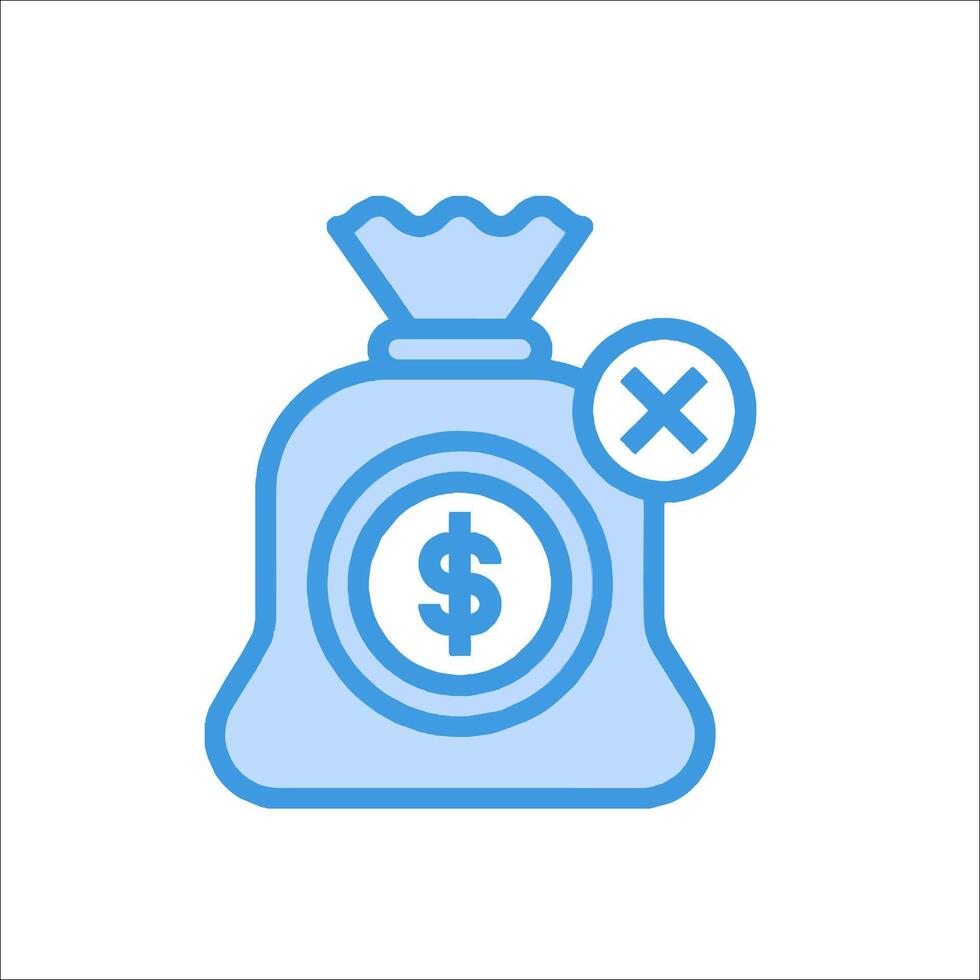 Money bag icon illustration vector
