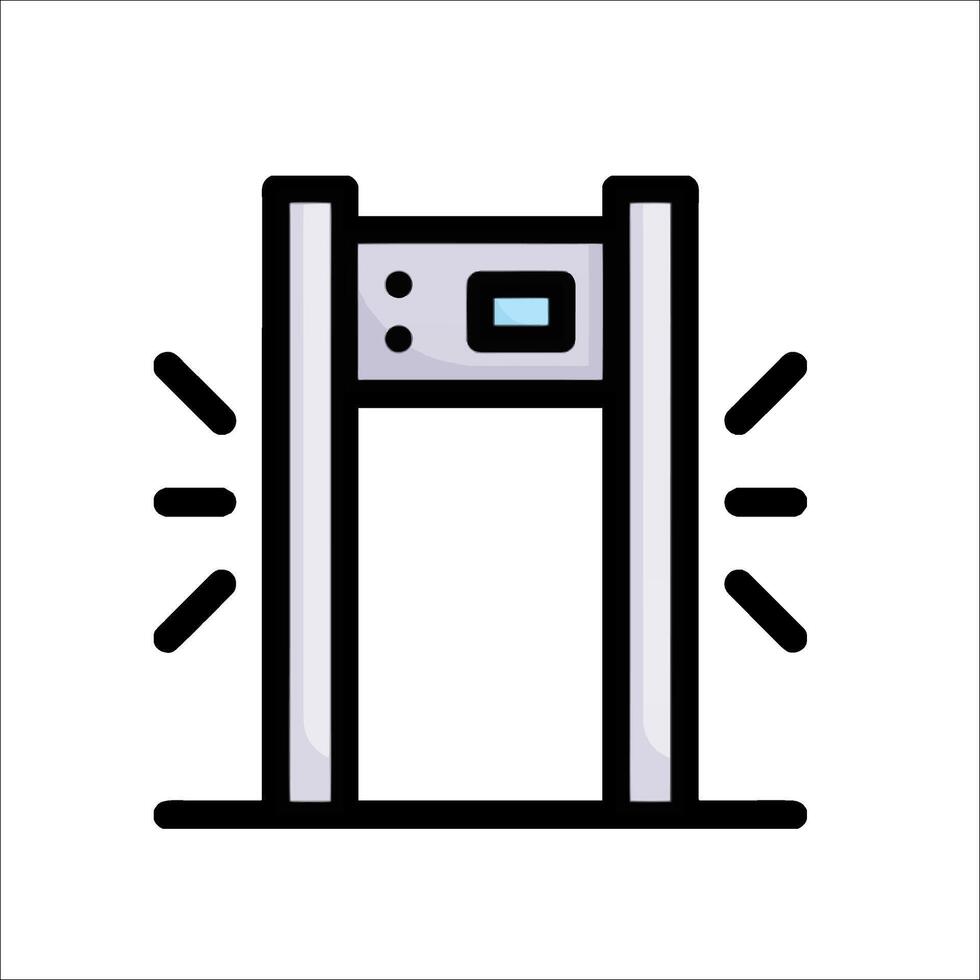A door with a light on it and a sign that says open vector