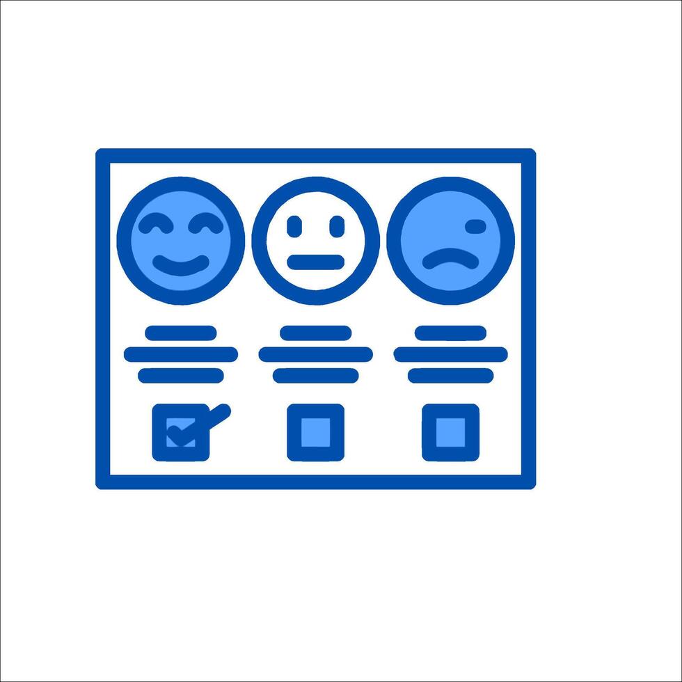 A blue icon with three smiley faces vector