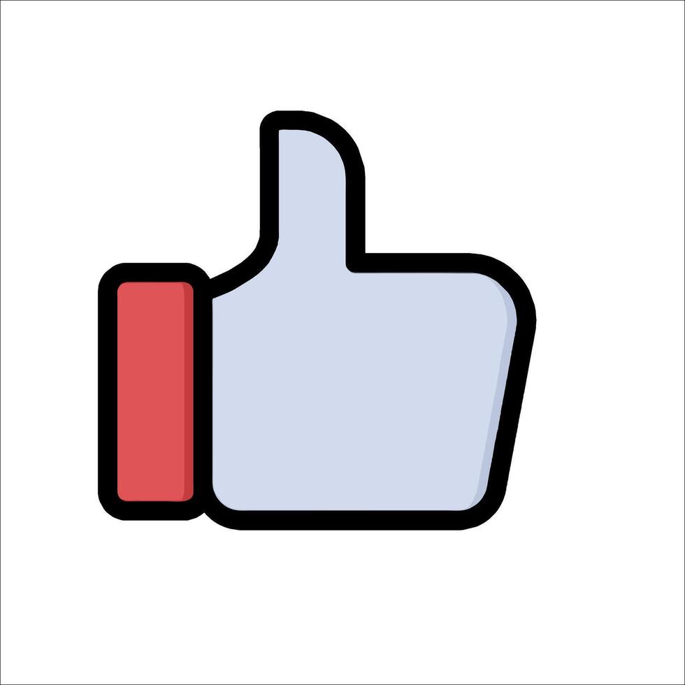A thumbs up icon on a white background vector