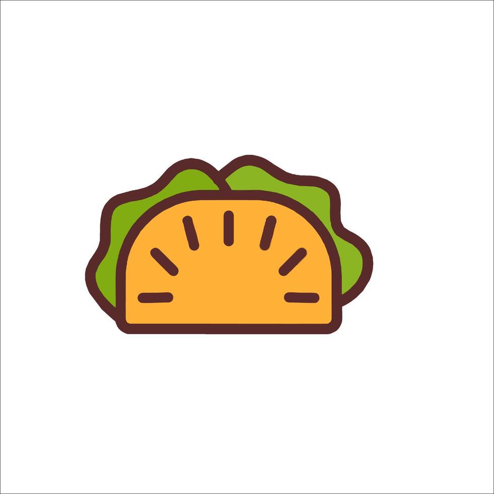 Taco icon illustration vector