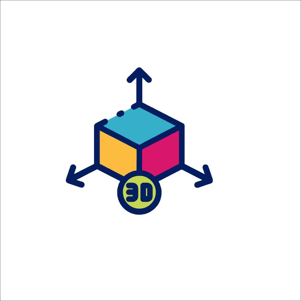 A logo for 3d printing vector