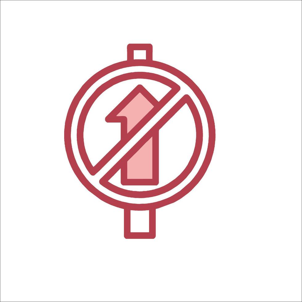 No entry sign icon vector
