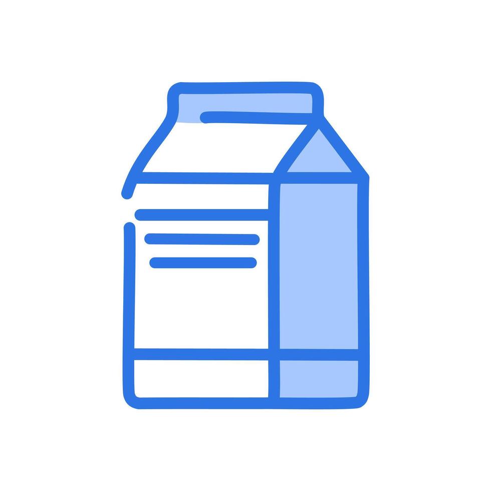 Blue color milk carton color icon illustration vector