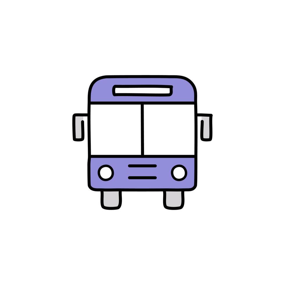 Bus transport vehicle line style icon illustration design, designed for web and app vector