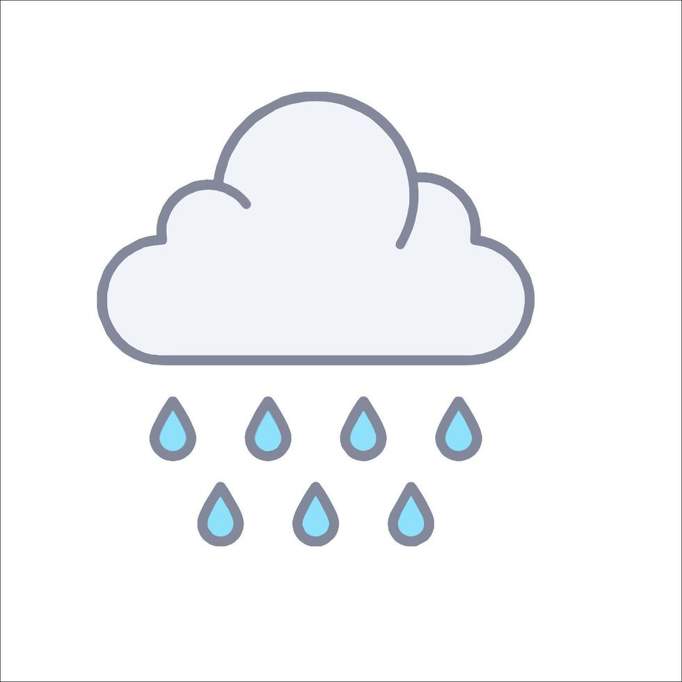 Rain cloud icon illustration vector