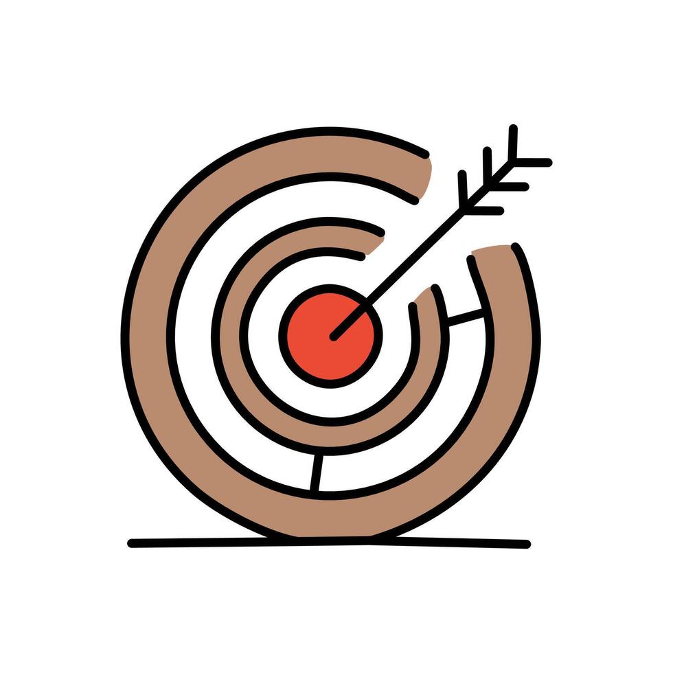 target with arrow isolated icon illustration design vector