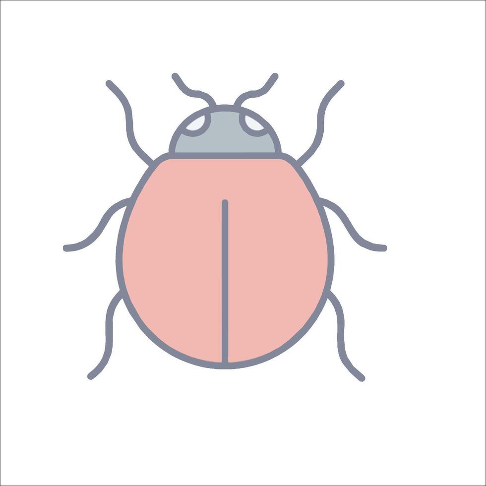 A ladybug icon on a white background vector