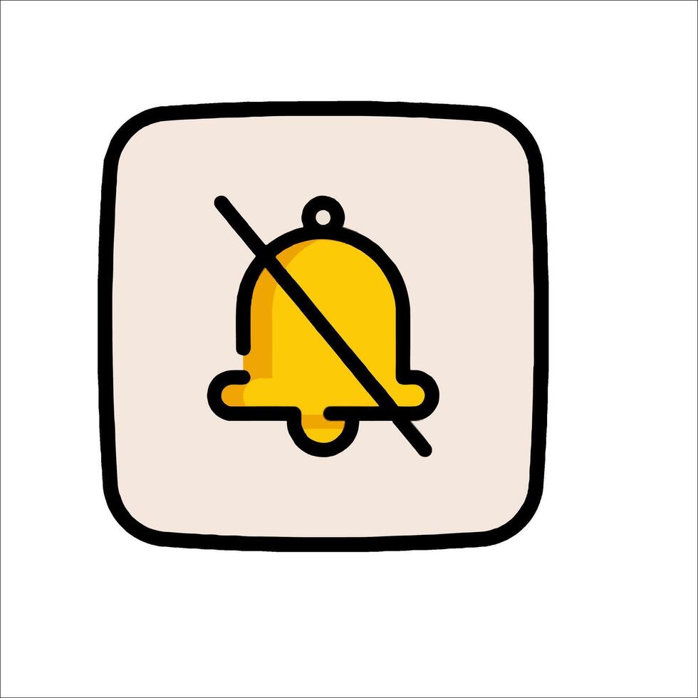 No bell icon illustration vector