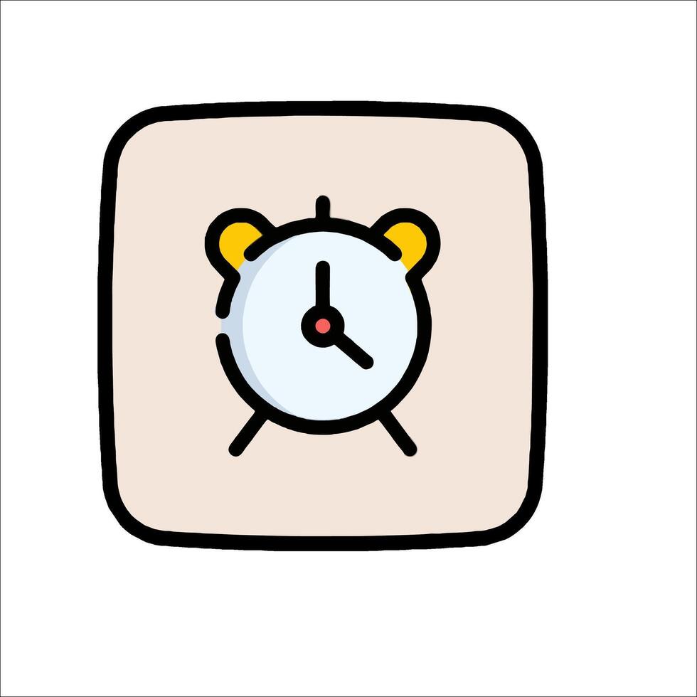 A clock icon on a white background vector