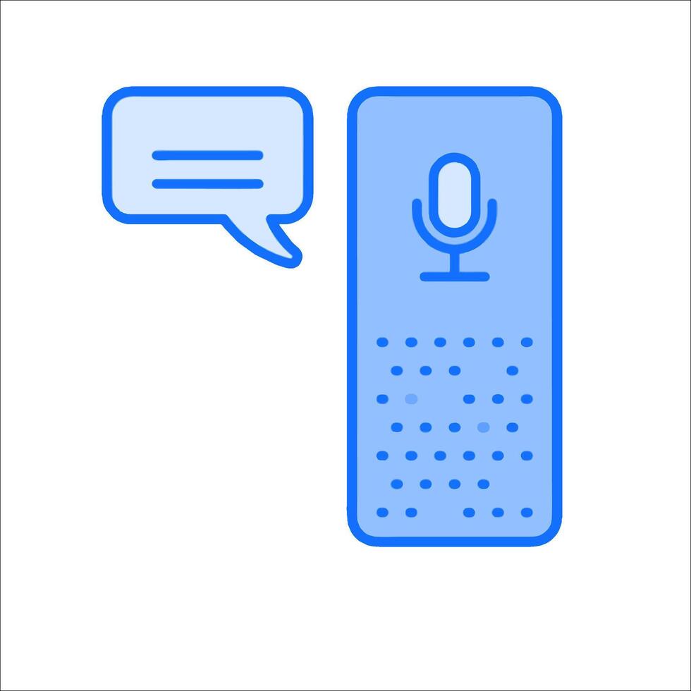 A microphone and speech bubble icon vector