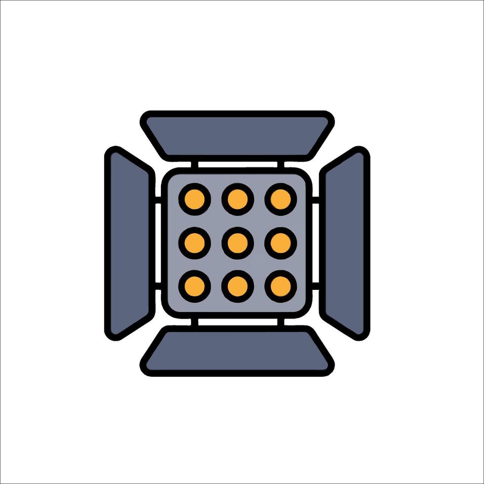 A square light with orange dots on it vector