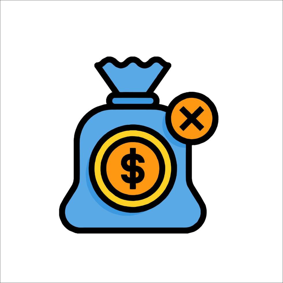 Money bag icon illustration vector