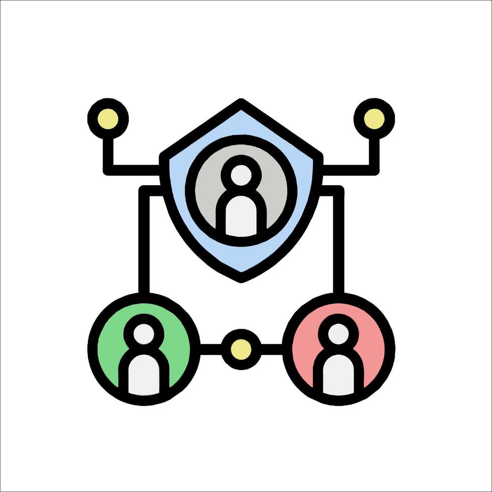 A group of people are connected to each other vector