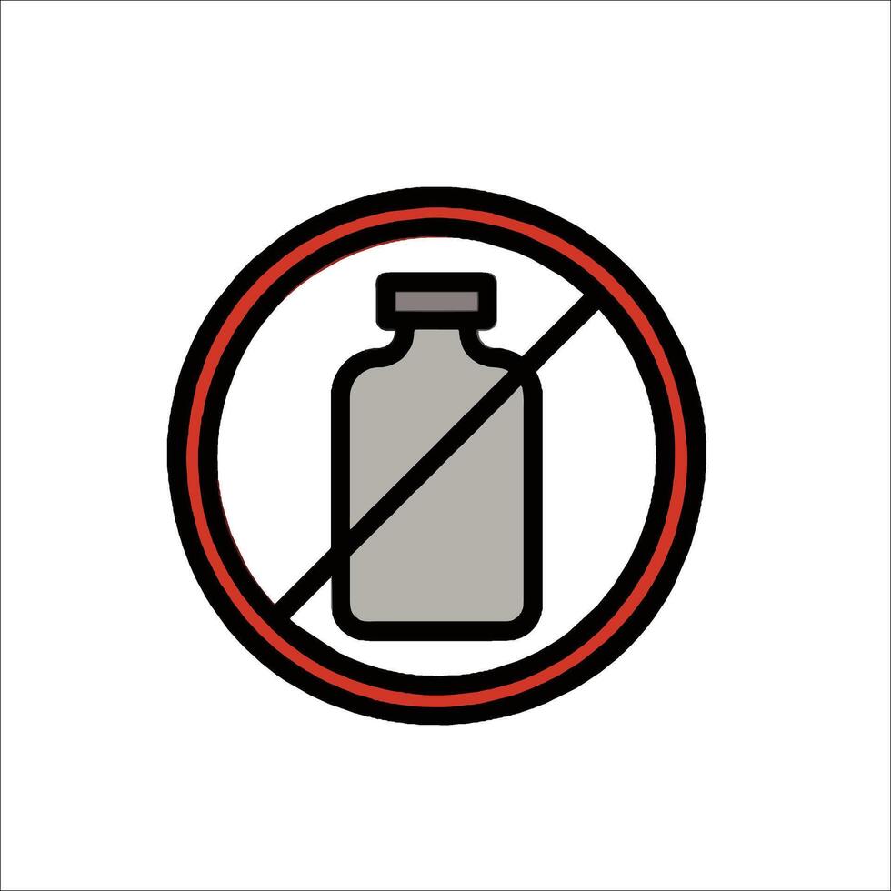 No alcohol sign vector