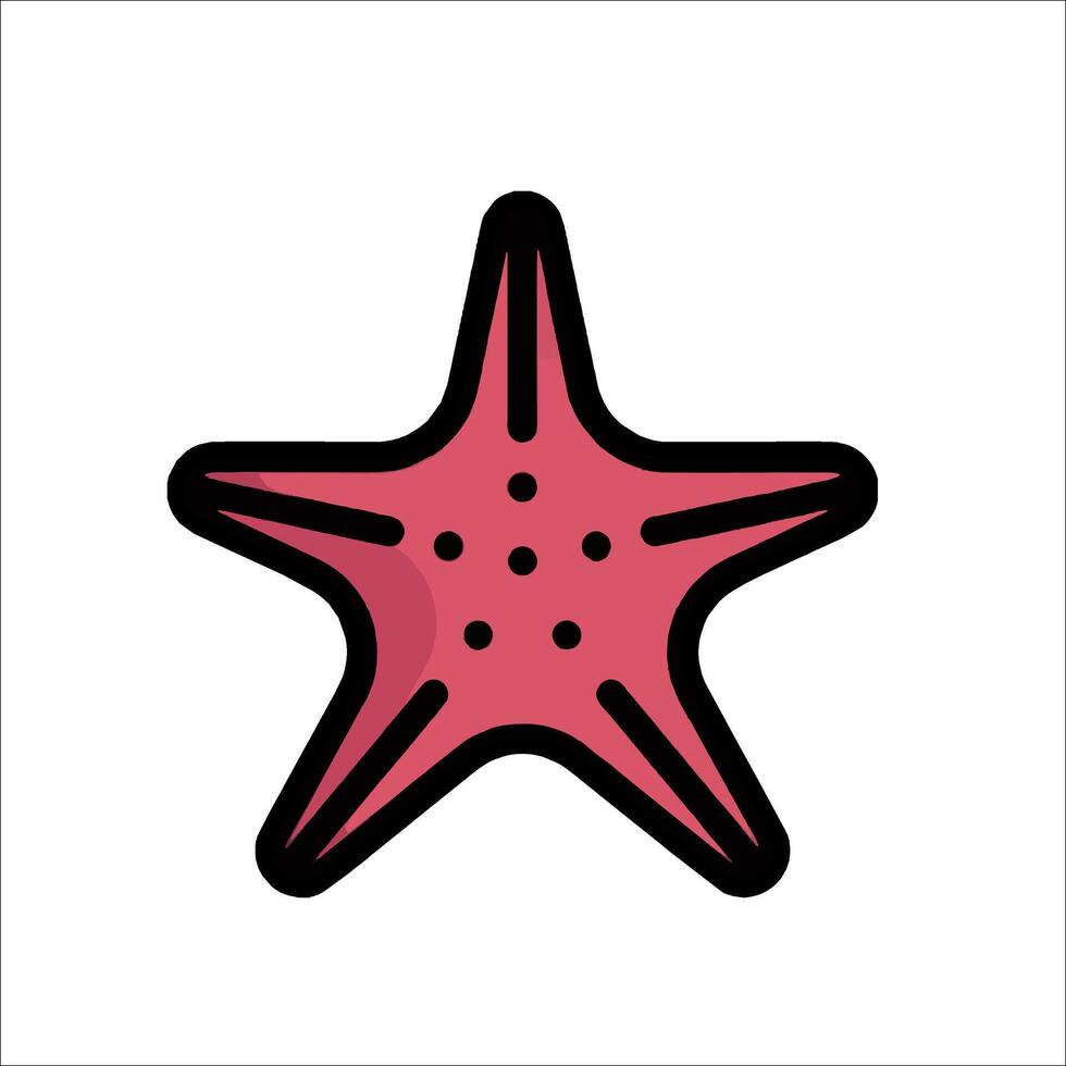 A starfish icon on a white background vector