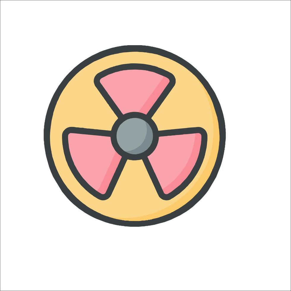 A radiation symbol on a white background vector