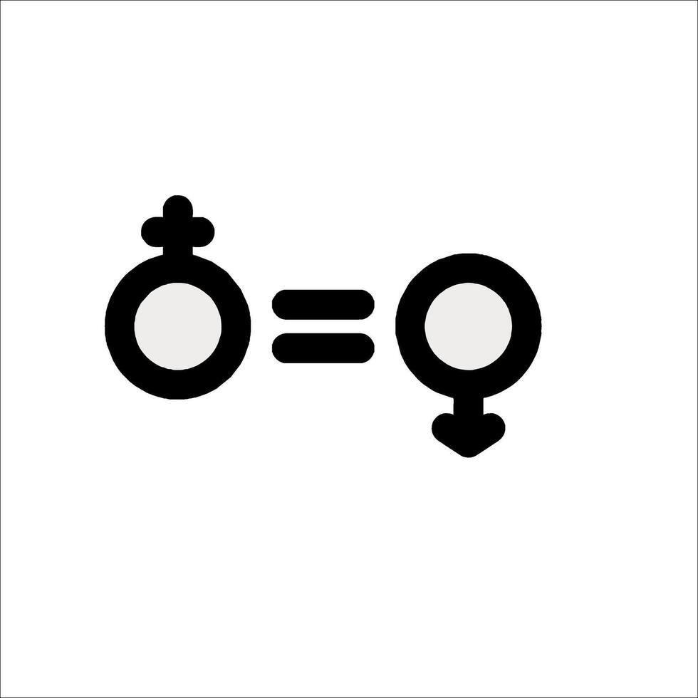 A black and white sign with two male and female symbols vector