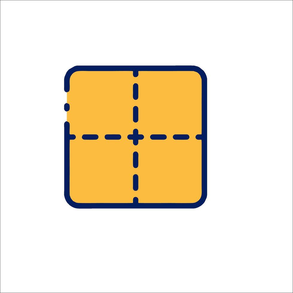 A square with four squares on it vector