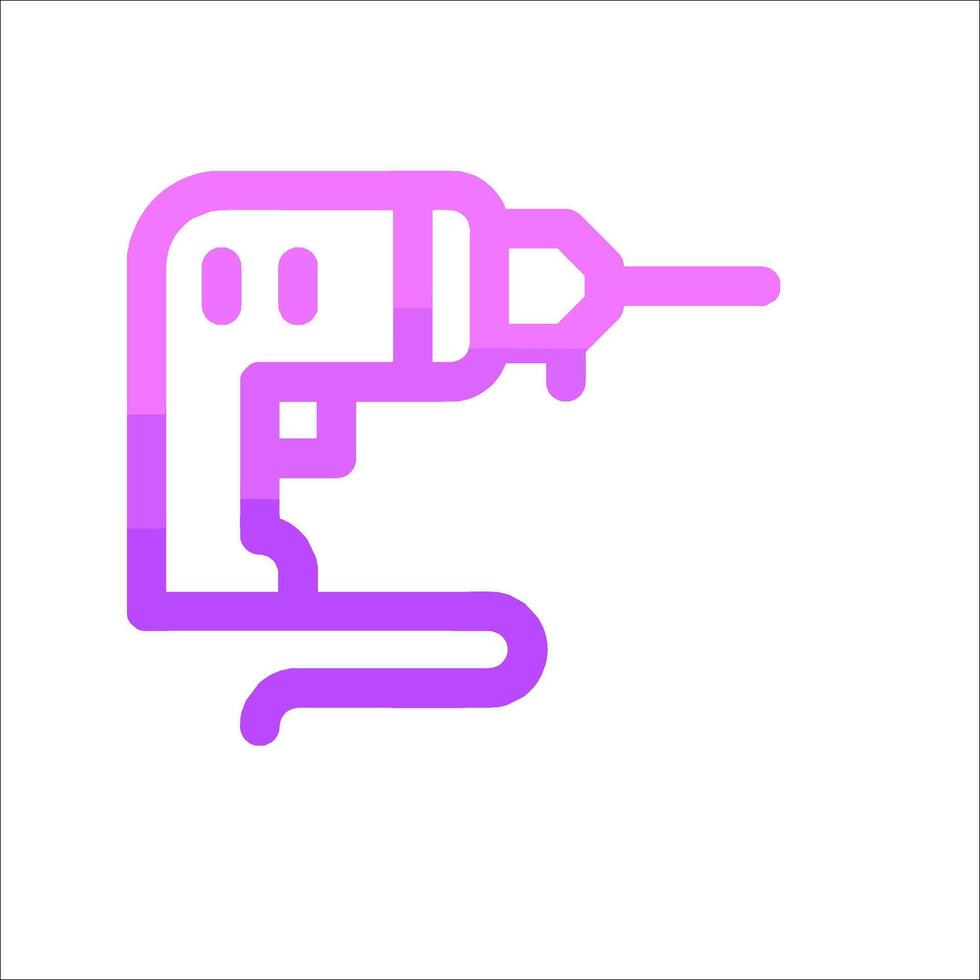 A purple and pink icon of a drill vector