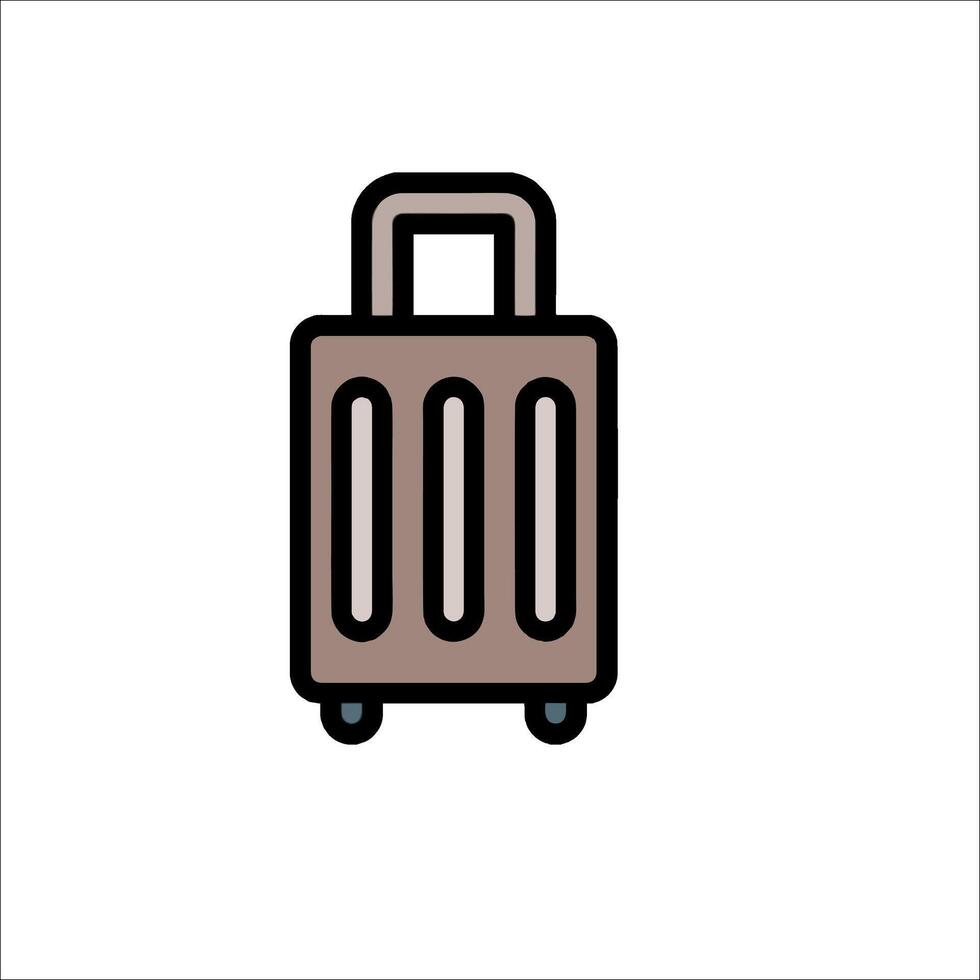 A suitcase icon on a white background vector
