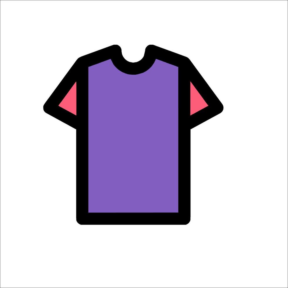 A purple t - shirt with a pink sleeve vector