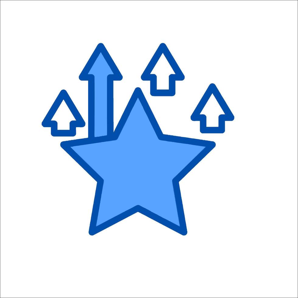 A star with arrows pointing up and down vector