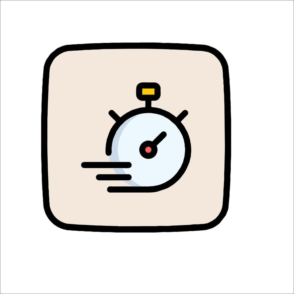 A stopwatch icon on a white background vector