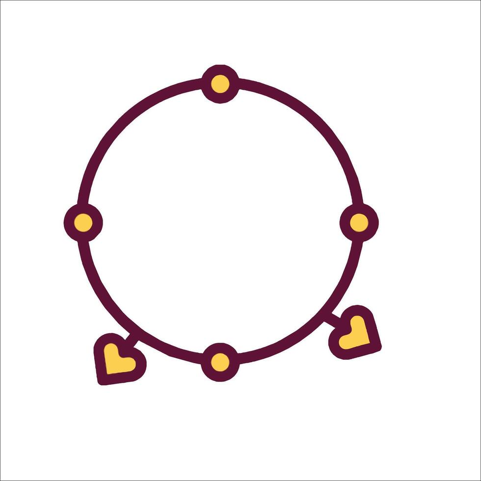 A bracelet with hearts on it vector