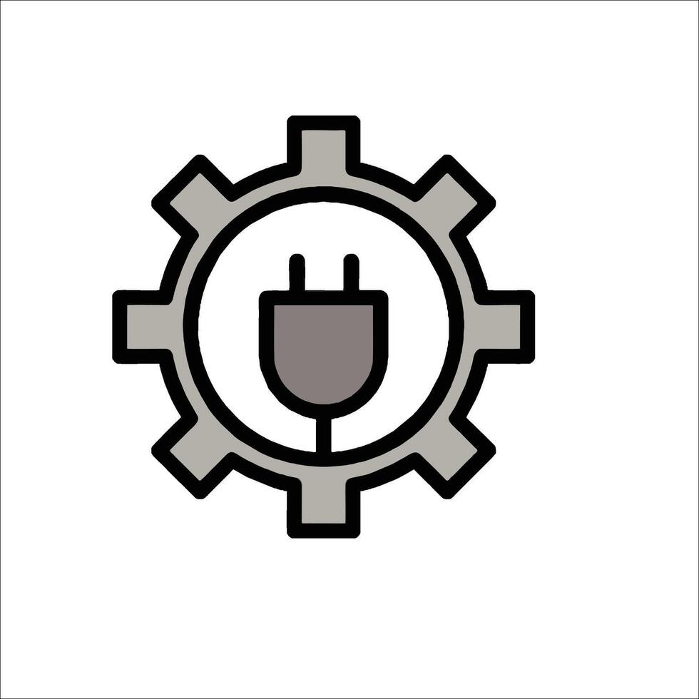 A gearwheel with a plug in it vector