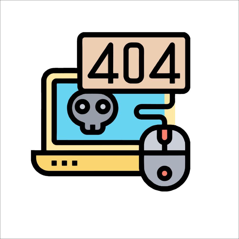 A computer with a skull and a 4044 sign vector