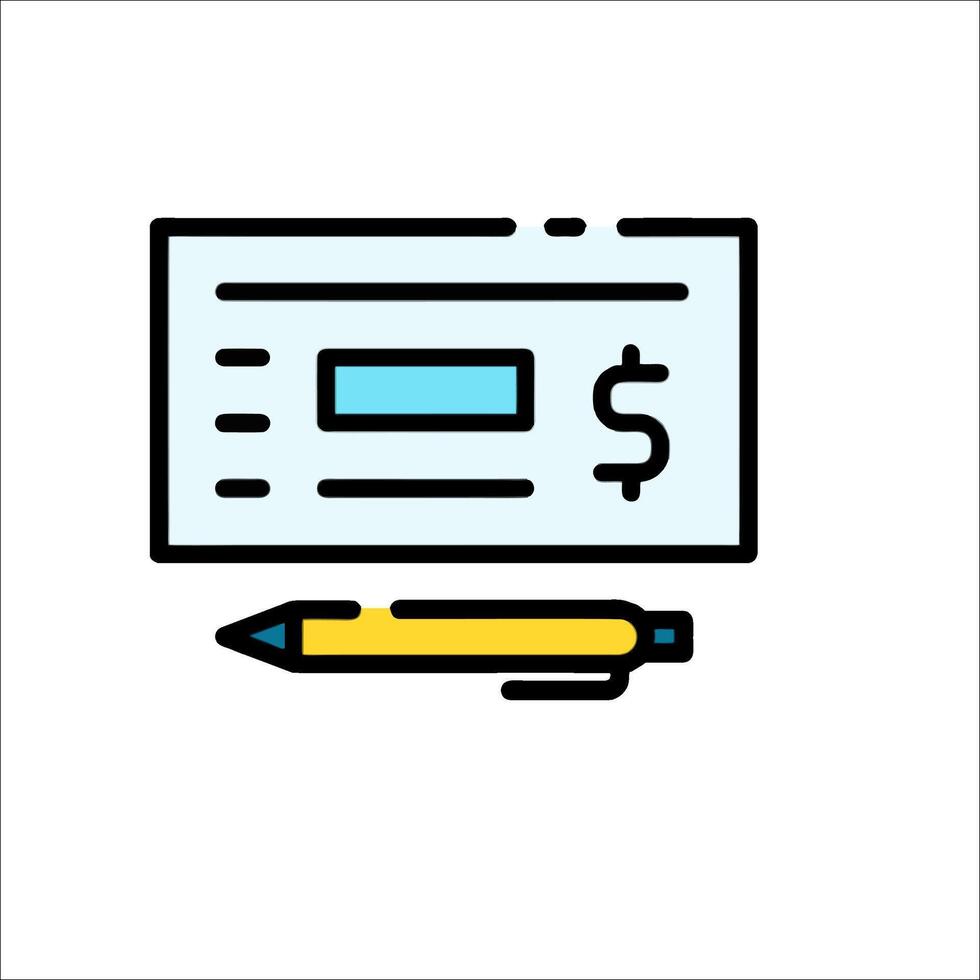 Check line icon illustration vector