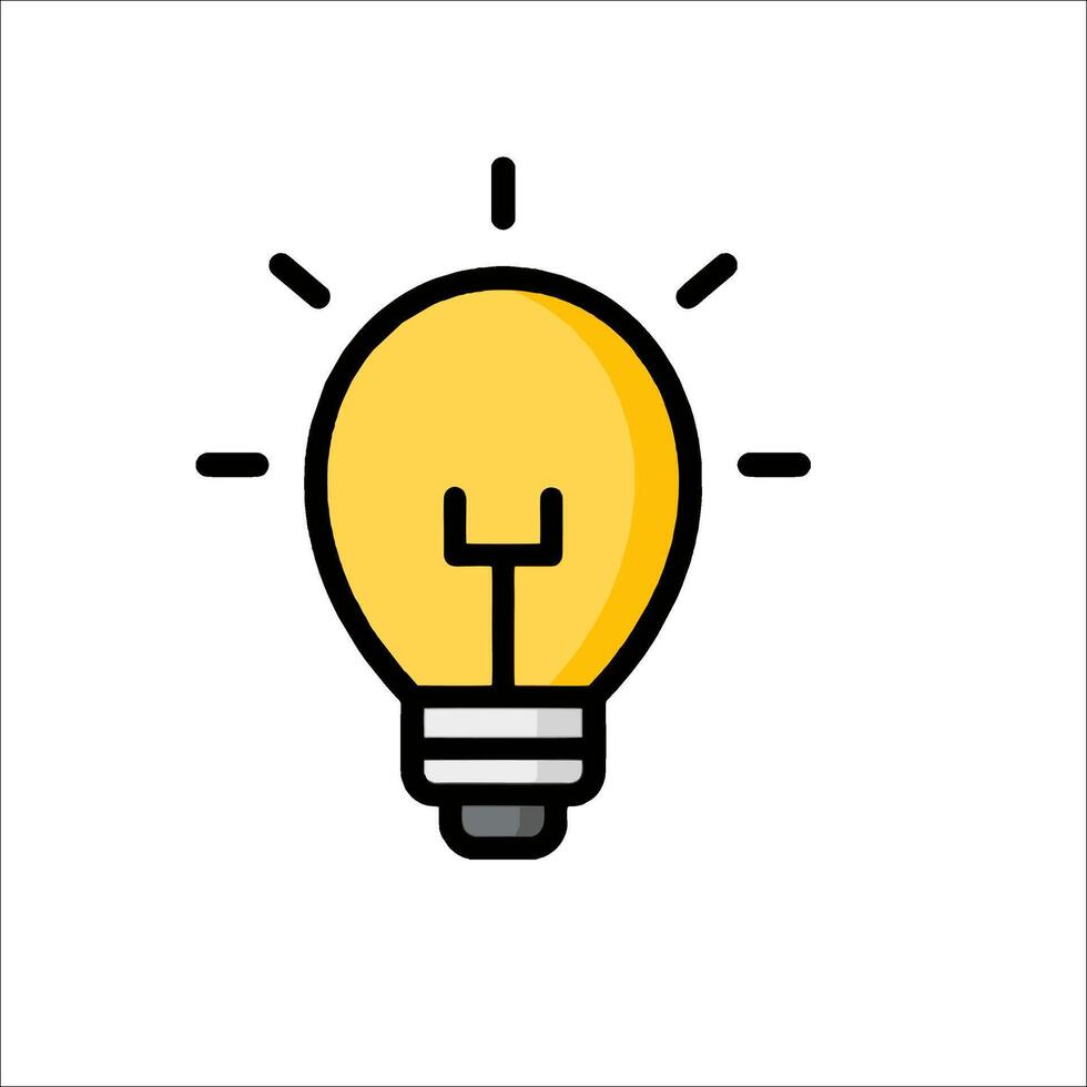 A light bulb icon on a white background vector