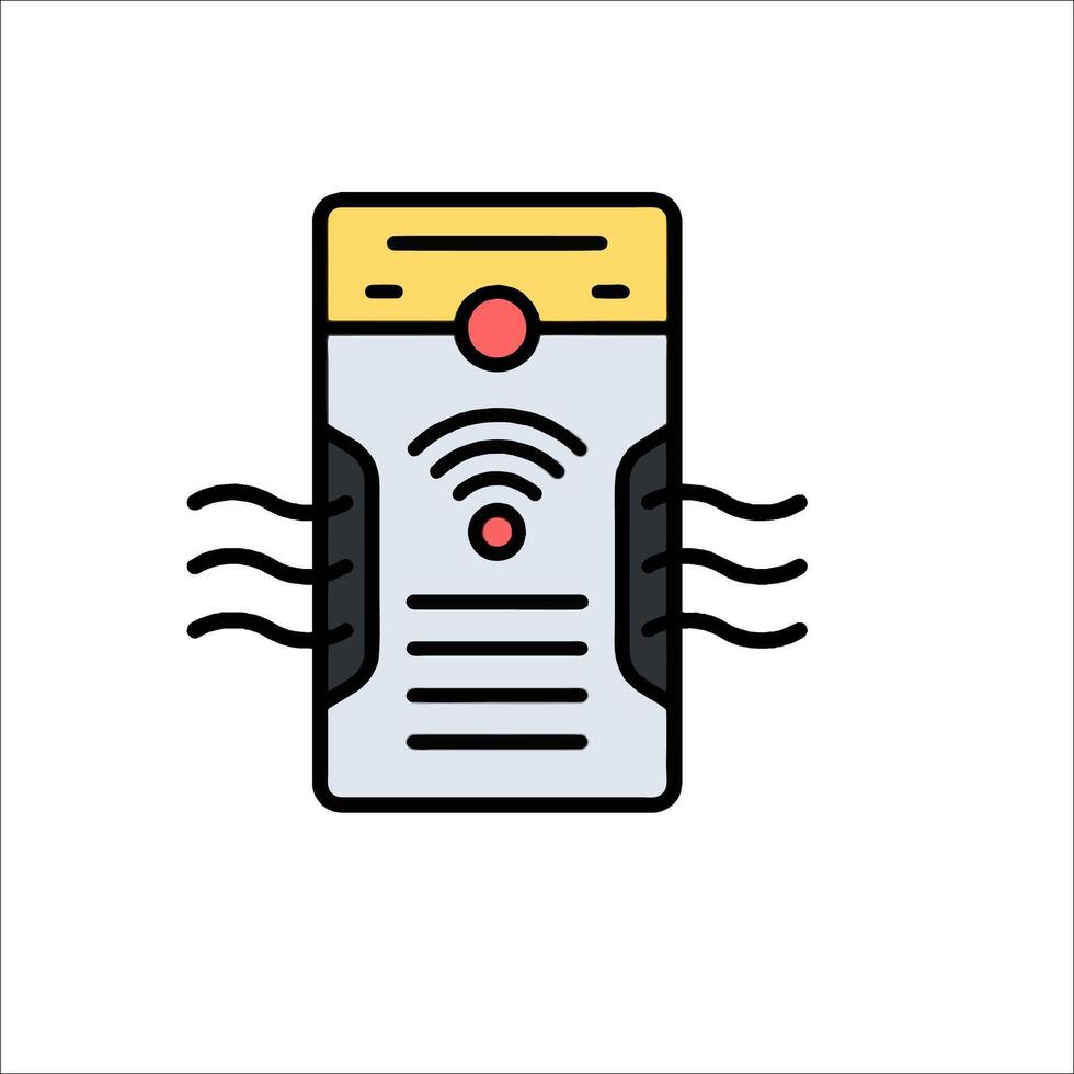 A phone with a wifi icon on it vector