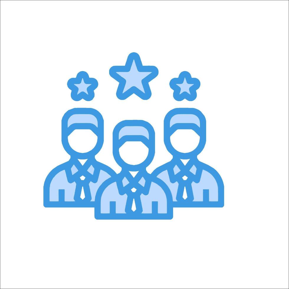 A group of people with stars around them vector