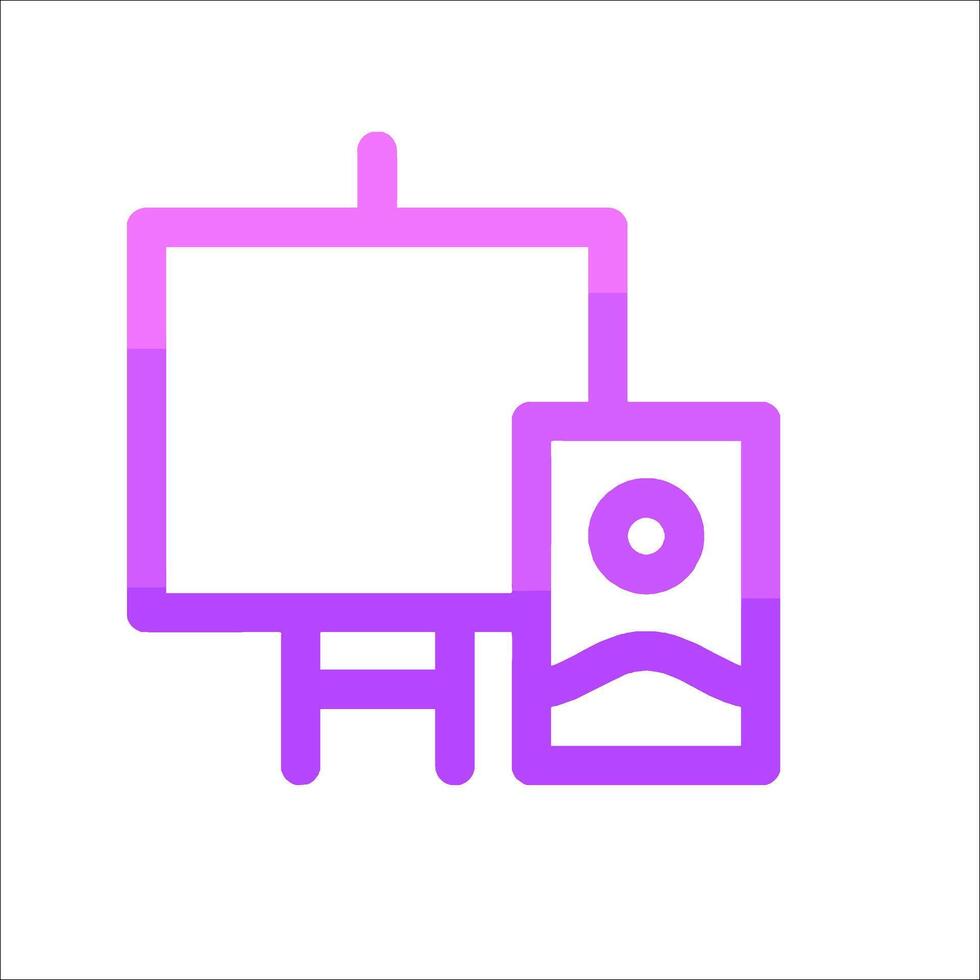 A purple and white icon of a phone and a computer vector