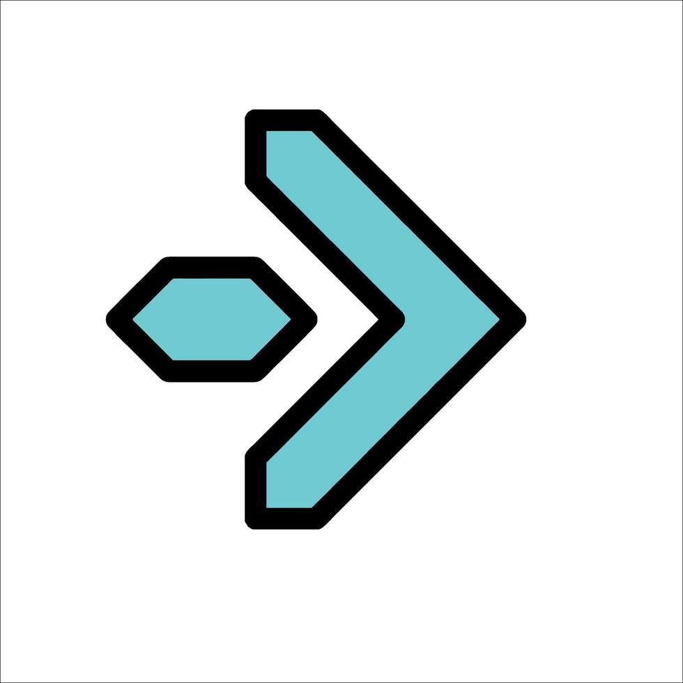 A blue arrow pointing down on a white background vector