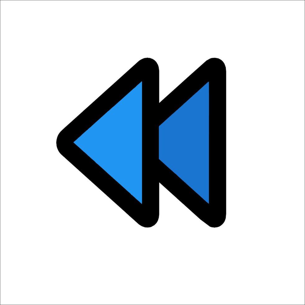 A blue and black arrow icon on a white background vector